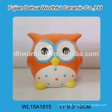 Cute owl shaped ceramic saving bank,piggy bank,money box,coin box